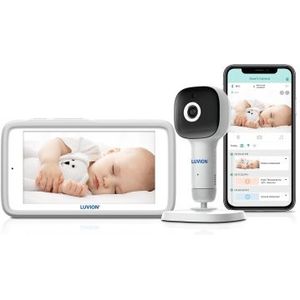 LUVION® Grand Elite 4 Connect Crib - Wifi Babyfoon met HD Camera én App - Premium Baby Monitor - Wit
