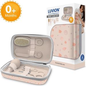 LUVION - Baby Verzorgingsset - Roze - 8 Delige Geschenkset - Manicureset en Haarverzorging