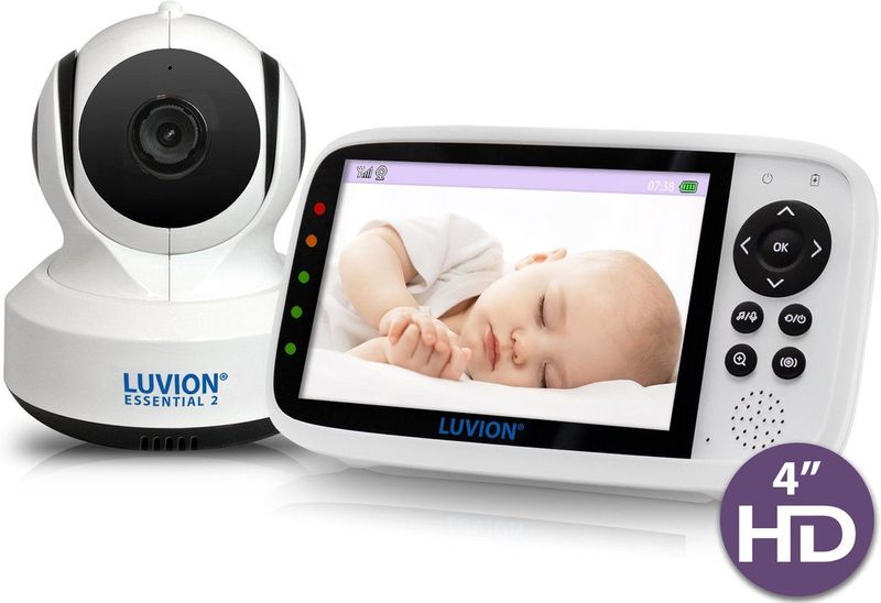 LUVION - Essential 2 - Babyfoon met Camera - Uitbreidbaar tot 4 Camera's - 4-inch HD-scherm
