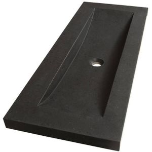 Wastafelblad exclusive line corestone small 100 natuursteen 0 kraangaten
