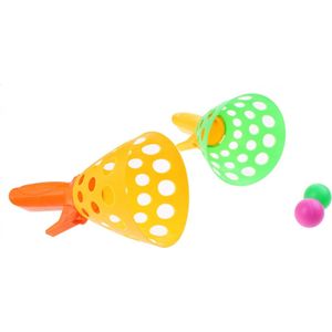 Kids Fun Klik- en Vangspel - 2 Vangbekers in Net 18cm - Geschikt vanaf 4 jaar