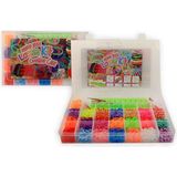 Loombandset 2500-delig in kunststof box Merkloos Hobbypakket