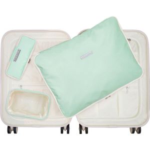 SUITSUIT Fabulous Fifties - Packing Cubes - Set van 3 - Handbagage koffer 55 cm - Koffer organizer set - Bagage organizers - Mint Pastel