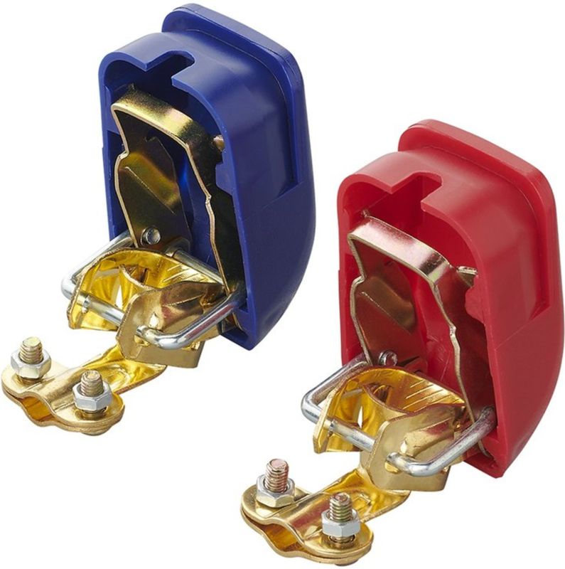 ProPlus - Accupoolklem Set - Klemmen - Messing - Kunststof Beschermkappen