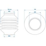 Pro Plus Stofhoes voor Oplooprem - Ø 55 x 100 mm - Universeel