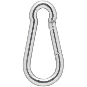 ProPlus Karabijnhaak - RVS - 8 x 80 mm - Chroom - Niet geschikt voor klimmen