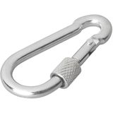 ProPlus Karabijnhaak met schroefsluiting - Metaal - Ø 6 x 60 mm - Chroom