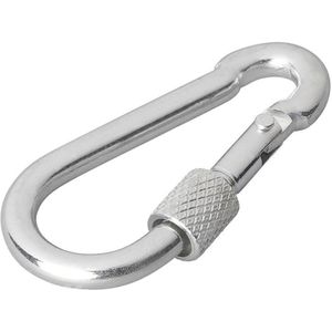 ProPlus Karabijnhaak met schroefsluiting - Metaal - Ø 6 x 60 mm - Chroom