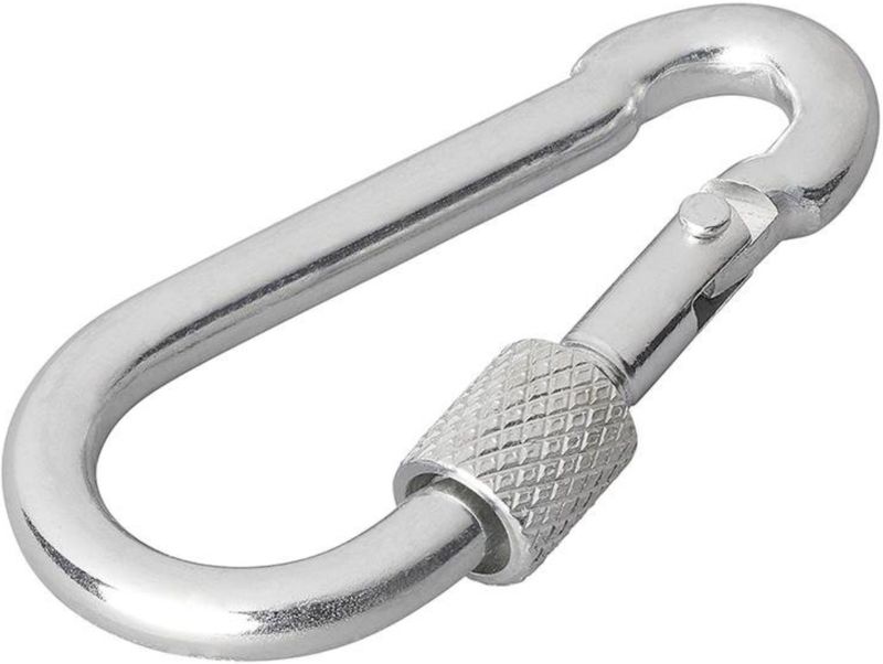 ProPlus Karabijnhaak met schroefsluiting - Metaal - Ø 6 x 60 mm - Chroom