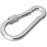 ProPlus Karabijnhaak met schroefsluiting - metaal - 8 x 80 mm - chroom