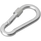 ProPlus Karabijnhaak met schroefsluiting - metaal - 8 x 80 mm - chroom