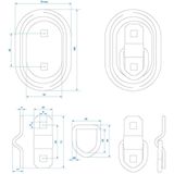 ProPlus - Sjoroog - Opbouw - 103 x 70 mm - Maximale Belasting 400 kg