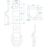 Pro Plus Sjoroog - Opbouw - 71 x 38 x Ø 6 mm - Maximale Belasting 400 kilo