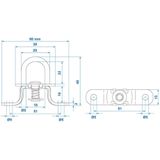 ProPlus Rond zeiloog met veer - staal - Ø 22 mm - set van 4