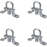 ProPlus Rond zeiloog met veer - staal - Ø 22 mm - set van 4