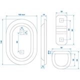 Pro Plus Sjoroog - Inbouw 10 mm - Ovaal - 146 x 100 mm - blister