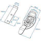 Pro Plus Klepsluiting - Spansluiting - Verzinkt - 220 x 88 mm - Inclusief tegenstuk - blister