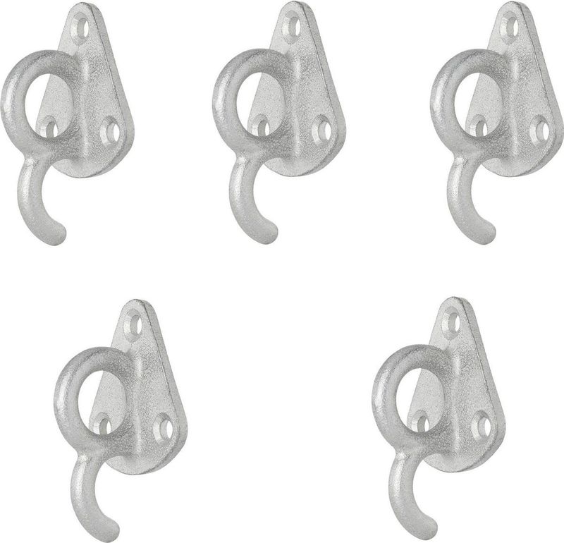 Pro Plus Touwhaak - 70 x 45 mm - Metaal - met Ø 18 mm Oog - 5 stuks