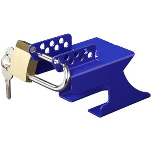 ProPlus Koppelingsslot met hangslot - diefstalpreventie - eenvoudig te monteren - blauw - inclusief 3 sleutels
