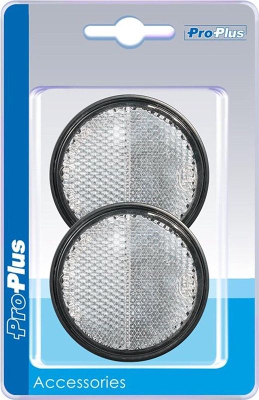 Pro Plus Reflector met Grondplaat Zelfklevend - Ø 55 mm - Wit - 2 stuks