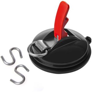 Pro Plus Zuignapbevestiging met Ring + 2 x S-Haken - Ø 11.5 cm - Maximaal 10 kilo
