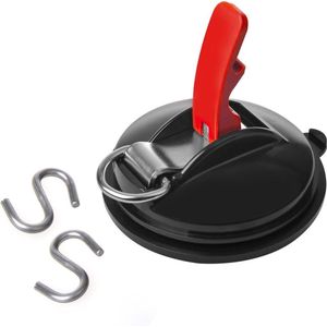 Pro Plus Zuignapbevestiging met Ring + 2 x S-Haken - Ø 11.5 cm - Maximaal 10 kilo