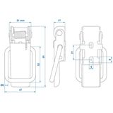 Pro Plus Spansluiting - Staal - Verzinkt - 110 x 48 mm