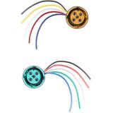 ProPlus - Aansluitset 5-polig - Voor Achterlichten - 15 cm - Geel en Groen