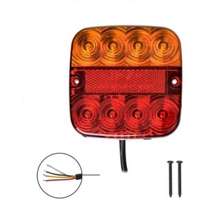 Pro Plus Achterlicht Aanhangwagen - Caravan 12 Volt - 5 Functies - 107 x 107 mm - 8-LED