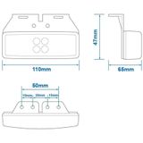 ProPlus - Markeringslamp - Contourverlichting - LED - Waterdicht - Oranje - 110 x 40 mm - 12/24V