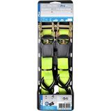 ProPlus Spanband met ratel - 5 meter - 25 mm breed - set van 2 - groen