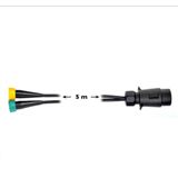 Pro Plus Kabelset - 5 meter Kabel - Stekker 7 Polig naar 2 x Connector 5 Polig