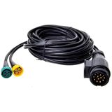 ProPlus Kabelset - 9 meter Kabel - Stekker 13 Polig naar 2x Connector 5 Polig