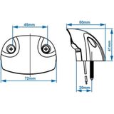 Pro Plus Kentekenverlichting LED - 72 x 50 mm - 12 Volt en 24 Volt