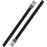 ProPlus Bindriemen met metalen gesp - 18 mm x 75 cm - zwart - set van 2