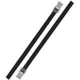 ProPlus Bindriemen met metalen gesp - 18 mm x 100 cm - zwart - set van 2 stuks