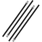 ProPlus Bindriemen met metalen gesp - 18 mm x 200 cm - zwart - set van 2