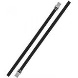 ProPlus Bindriemen met metalen gesp - 18 mm x 200 cm - zwart - set van 2