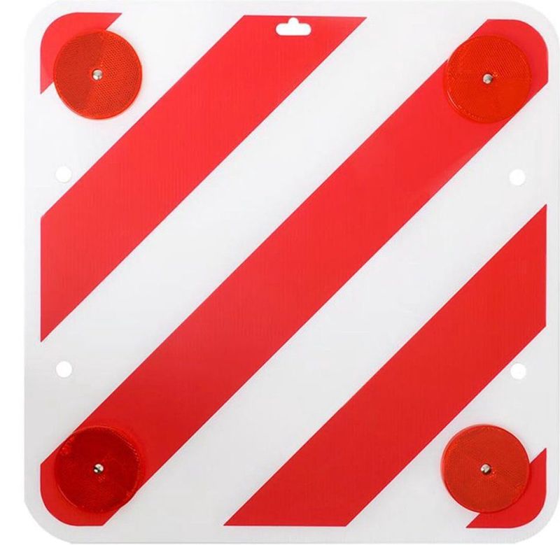 ProPlus Rückwärtiges Warnschild Kunststoff 50x50cm +Reflektoren 361228