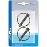 ProPlus - Borgpen - Ø 8 mm - Ø 38 mm Ring - 2 Stuks - Robuust Staal