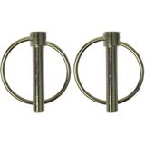 ProPlus - Borgpen - Ø 8 mm - Ø 38 mm Ring - 2 Stuks - Robuust Staal