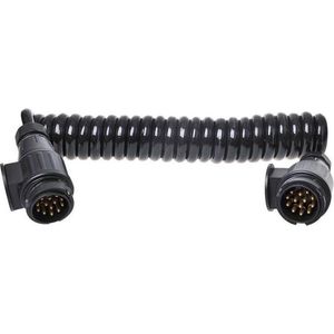 Pro Plus Spiraalkabel - Verlengkabel - 3.5 meter 8 Aderige Kabel met 2 x 13 Polige Stekkers - PVC - blister