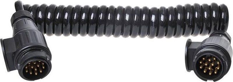 Pro Plus Spiraalkabel - Verlengkabel - 3.5 meter 8 Aderige Kabel met 2 x 13 Polige Stekkers - PVC - blister