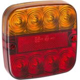 ProPlus Achterlicht - 12V - 8 LED - Waterdicht - 107x107 mm