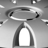 Aura - Wieldoppen Set - Negen Spaaks Design - Slagvast ABS Kunststof - Aluminium Look