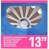 Meridian - Wieldoppen Set - 14 Spaaks Design - Slagvast ABS Kunststof - Aluminium Look