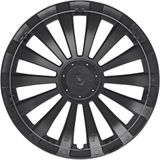 Meridian - Wieldoppen Set - Veertien Spaaks Design - Aluminium Look - Slagvast ABS Kunststof