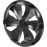 Pro Plus Wieldoppen Set - Ø 13 inch - Roco - Mat Zwart / Aluminium - 4 stuks