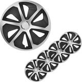 Pro Plus Wieldoppen Set - Ø 16 inch - Roco - Mat Zwart / Aluminium - 4 stuks