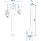 ProPlus - Opschroefoog - Staal - 12,5 cm - 2,5 cm